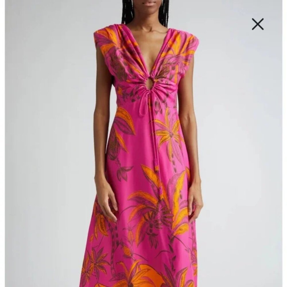 Farm Rio Beach Forest Print Maxi Dress | Size L